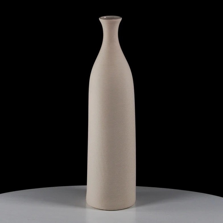 Keramiikkamaljakko 46 cm valkoinen