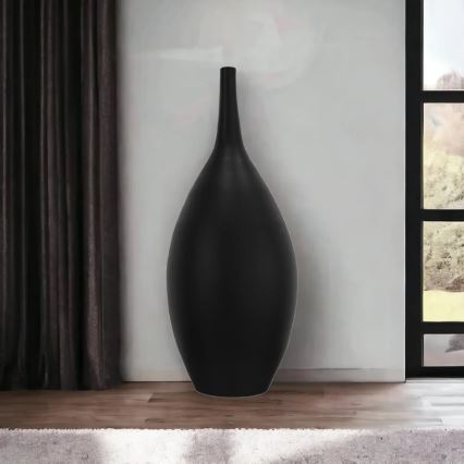Keramiikkamaljakko 47 cm, musta