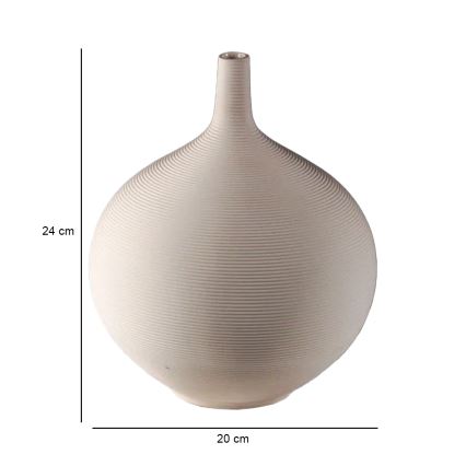 Keramiikkavaasi 24 cm, beige