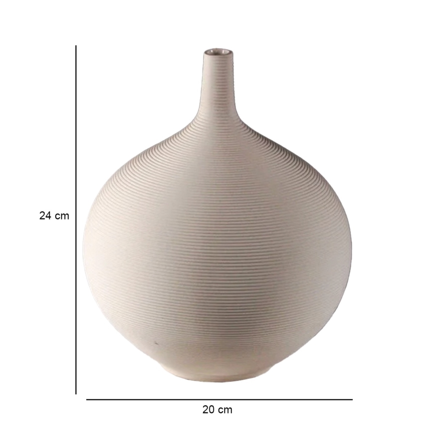 Keramiikkavaasi 24 cm, beige