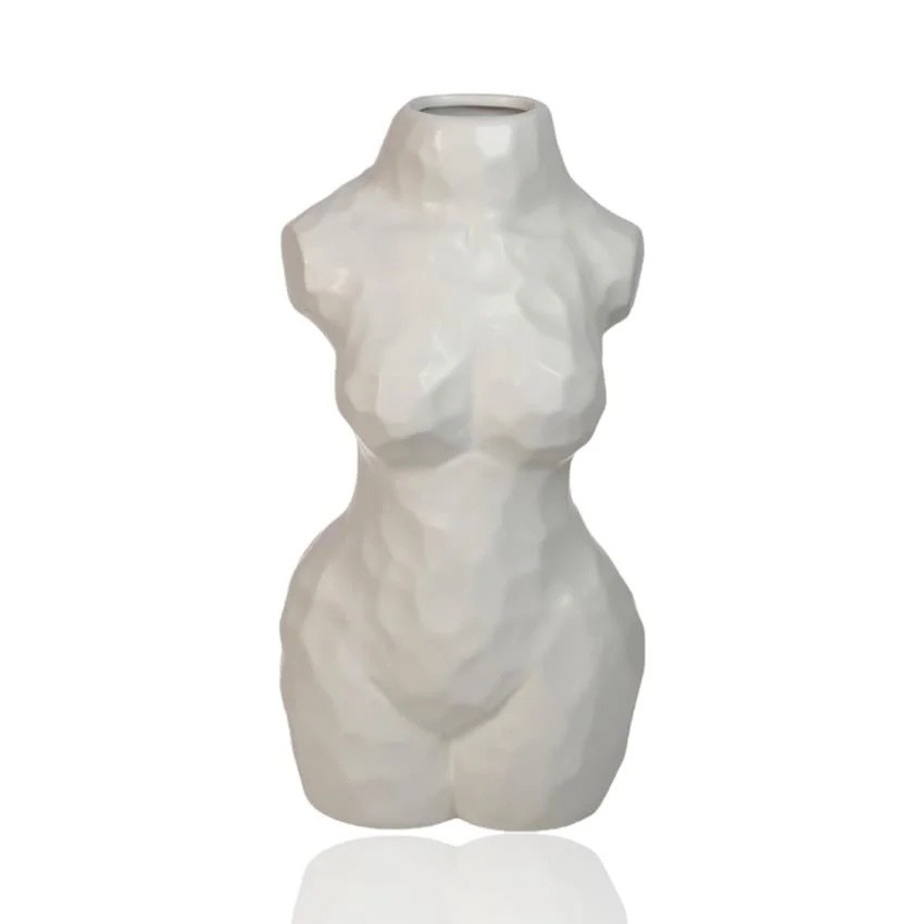 Keramiikkavaasi 30 cm – valkoinen