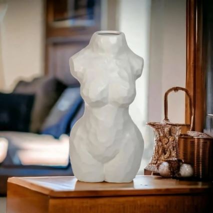 Keramiikkavaasi 30 cm – valkoinen