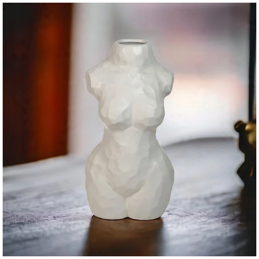 Keramiikkavaasi 30 cm – valkoinen