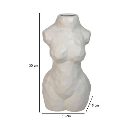 Keramiikkavaasi 30 cm – valkoinen