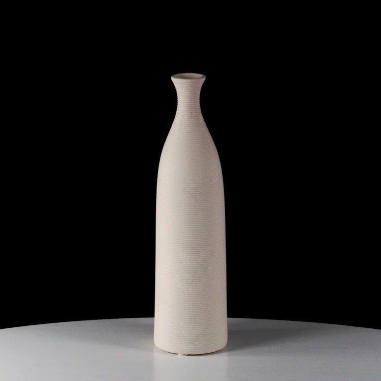 Keramiikkavaasi 33 cm valkoinen