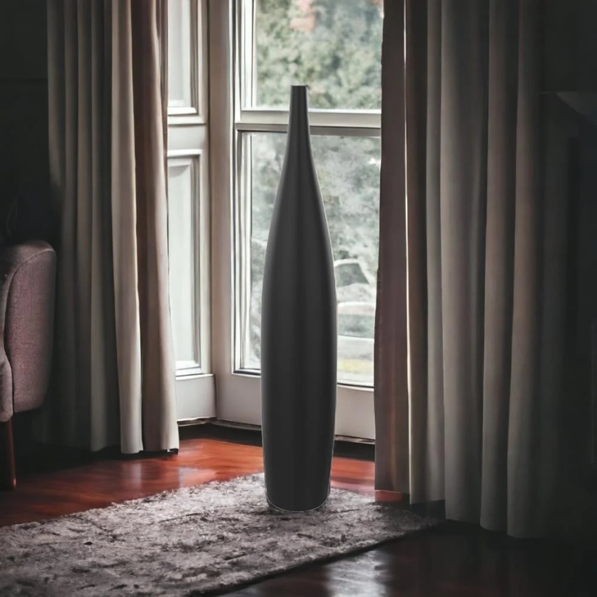 Keramiikkavaasi 70 cm mattamusta