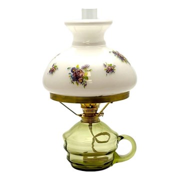 Kerosiinilamppu KLÁRA 34 cm, metsänvihreä