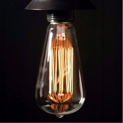 Kestävä koristeellinen himmennettävä polttimo SELEBY ST64 E27/40W/230V 2200K