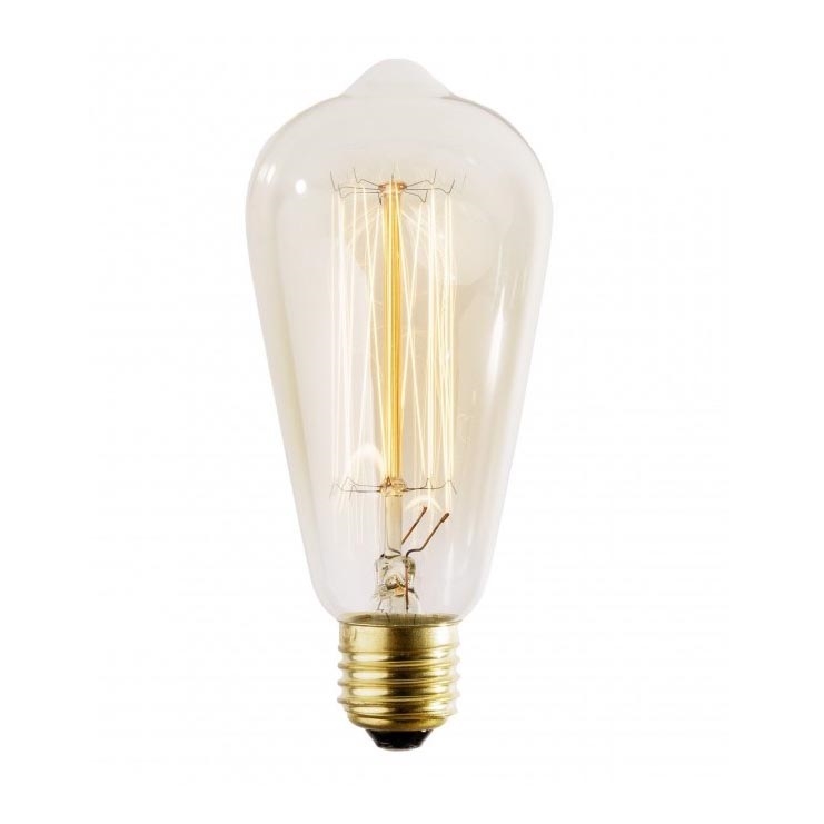 Kestävä koristeellinen himmennyspolttimo SELEBY ST64 E27/60W/230V 2200K