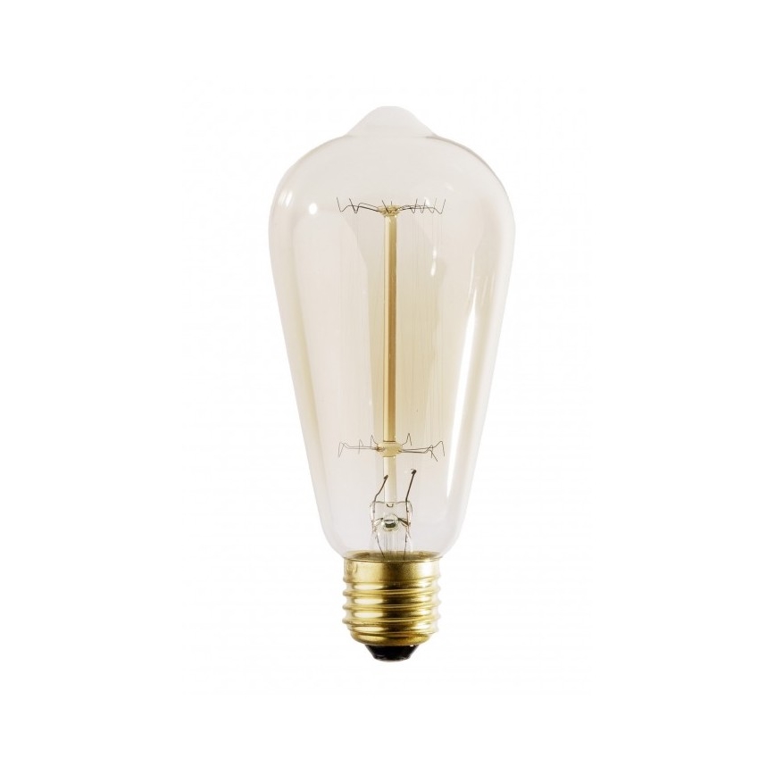 Kestävä koristeellinen himmennyspolttimo SELEBY ST64 E27/60W/230V 2200K