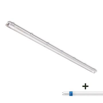 Kestävä loistelamppu 1xG13/230V IP65 + LED-putkivalo anturilla Philips MASTER T8 G13/24W
