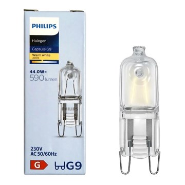 Kestävä polttimo Philips G9/44W/230V 2800K
