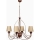 Ketjulla ripustettava CLASSIC-kattokruunu 4xE14/40W/230V pronssi/beige