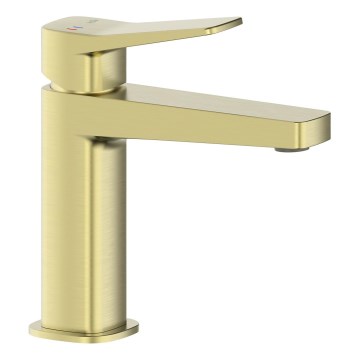 KFA Armatura 4522-815-31 - Pesuallashana + MALAGA-pohjaventtiili 15,9 cm harjattu kulta