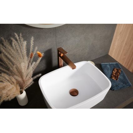 KFA Armatura 4522-815-34 - Pesuallashana + tyhjennysventtiili MALAGA 15,9 cm ruusukulta