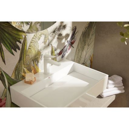 KFA Armatura 4522-815-44 - Pesuallosekoitin + MALAGA-tyhjennysventtiili 15,9 cm valkoinen
