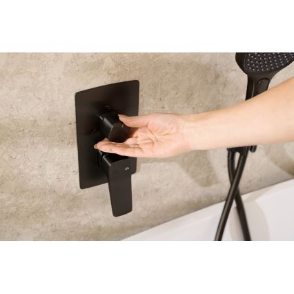 KFA Armatura 4529-301-81 - Suihkusetti uppoasennetulla sekoittajalla MALAGA musta