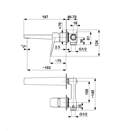 KFA Armatura 4529-810-44 - MALAGA pesuallashana uppoasennukseen, valkoinen