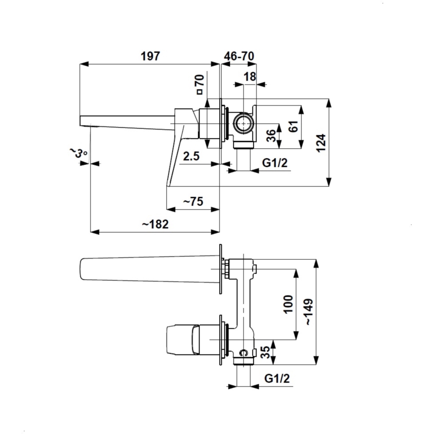 KFA Armatura 4529-810-44 - MALAGA pesuallashana uppoasennukseen, valkoinen