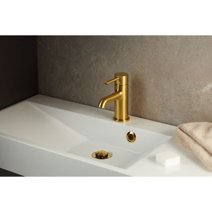 KFA Armatura 5032-815-31 - Altaan hana + jäte ylivuoto MOZA 15,2 cm maa kulta