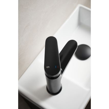 KFA Armatura 5552-815-81 - Altaan hana + jäte ylivuoto OTAVA 15 cm matta musta