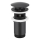 KFA Armatura 660-254-81 - Allas jäte ylivuoto CLICK-CLACK halkaisija 6,6 cm messinki/matta musta