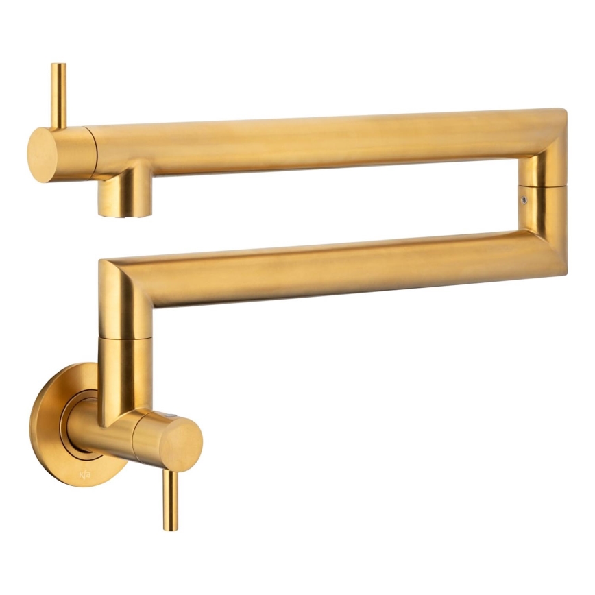 KFA Armatura 6623-030-31 - Keittiöhana nivelellä DUERO POT FILLER ruostumaton/maa kulta