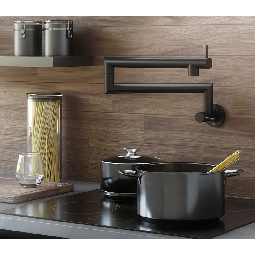 KFA Armatura 6623-030-81 - Keittiöhana nivelellä DUERO POT FILLER ruostumaton/matta musta