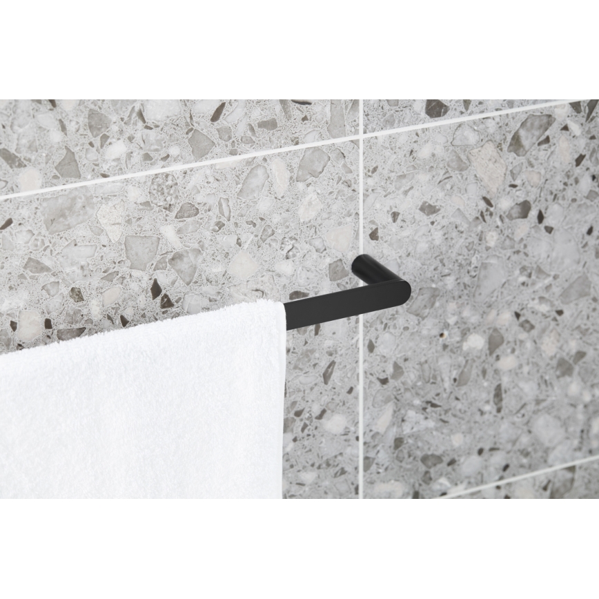 KFA Armatura 864-025-81 - Seinäpyyhepidike 24 cm ruostumaton/matta musta
