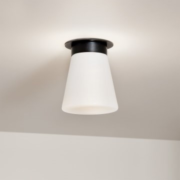 Kichler - ALBERS-kattovalaisin 1xE27/40W/230V, Ø 21,6 cm, musta