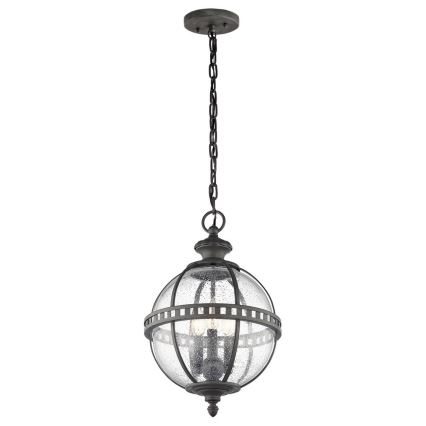 Kichler - Kattokruunu ulkokäyttöön ketjussa HALLERON 3xE14/60W/230V IP44