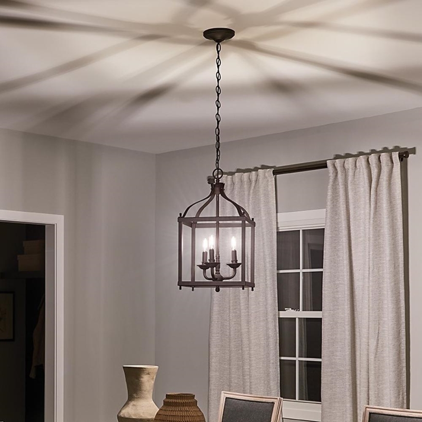Kichler - Kattovalo ketjussa LARKIN 3xE14/60W/230V antrasiitti