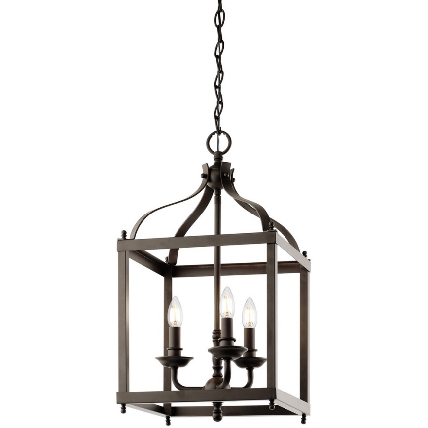 Kichler - Kattovalo ketjussa LARKIN 3xE14/60W/230V antrasiitti