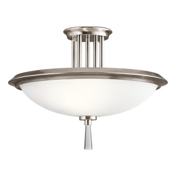 Kichler - Kiinteä kattokruunu DREYFUS 3xE27/60W/230V mattakromi