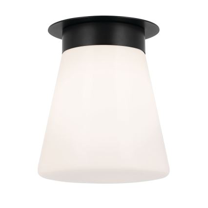 Kichler - ALBERS-kattovalaisin 1xE27/40W/230V, Ø 21,6 cm, musta