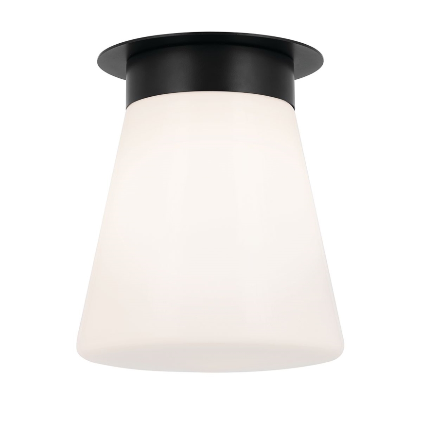 Kichler - ALBERS-kattovalaisin 1xE27/40W/230V, Ø 21,6 cm, musta