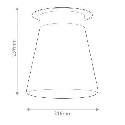 Kichler - Kattovalaisin ALBERS 1xE27/40W/230V, halkaisija 21,6 cm, pronssinvärinen
