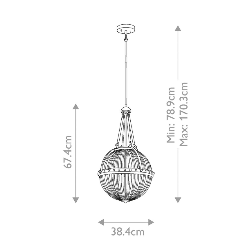 Kichler - Riippukattokruunu ASTER 3xE14/60W/230V