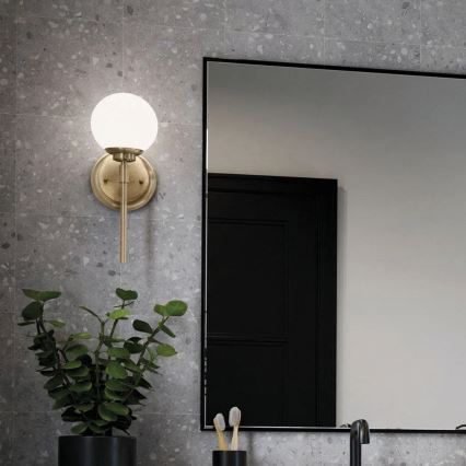 Kichler - LED-seinävalaisin kylpyhuoneeseen BENNO 1xG9/3W/230V IP44 messinki
