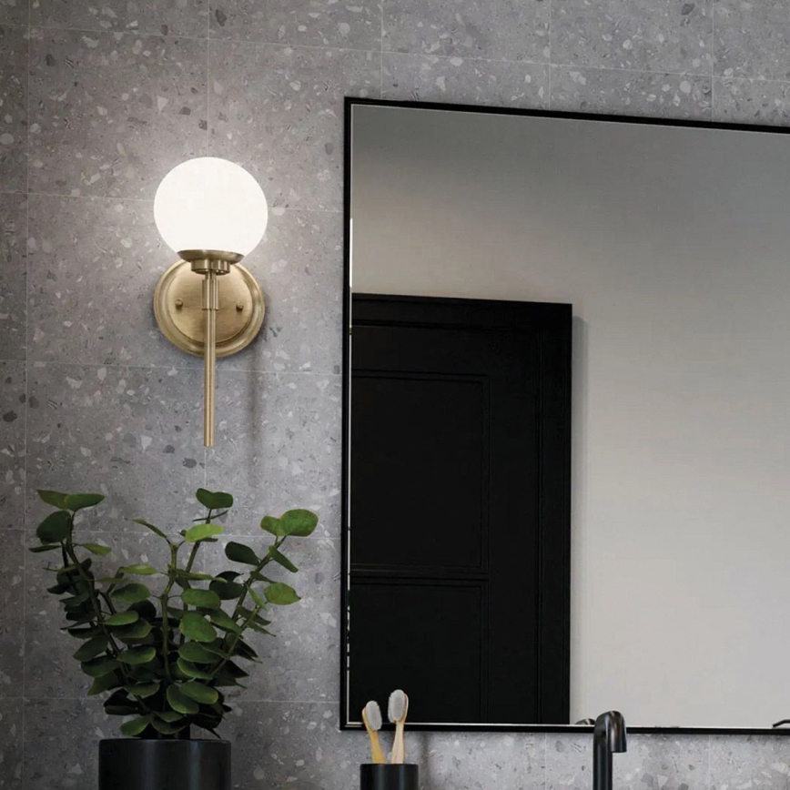 Kichler - LED-seinävalaisin kylpyhuoneeseen BENNO 1xG9/3W/230V IP44 messinki