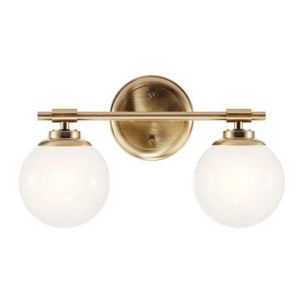 Kichler - LED-seinävalaisin kylpyhuoneeseen BENNO 2xG9/3W/230V IP44 messinki