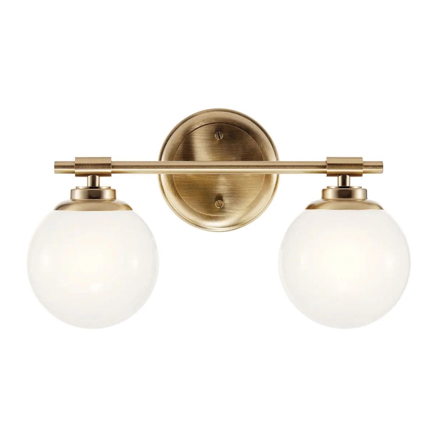 Kichler - LED-seinävalaisin kylpyhuoneeseen BENNO 2xG9/3W/230V IP44 messinki