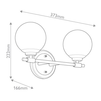 Kichler - LED-seinävalaisin kylpyhuoneeseen BENNO 2xG9/3W/230V IP44 messinki