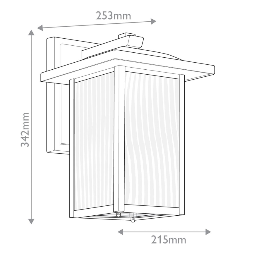 Kichler - Ulkoseinävalaisin CAPPANNA 1xE27/60W/230V IP44 musta