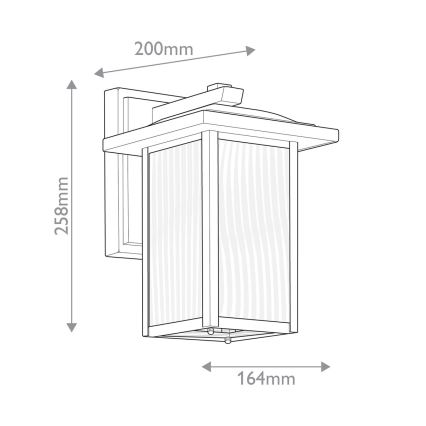 Kichler - Ulkoseinävalaisin CAPPANNA 1xE27/60W/230V IP44 musta