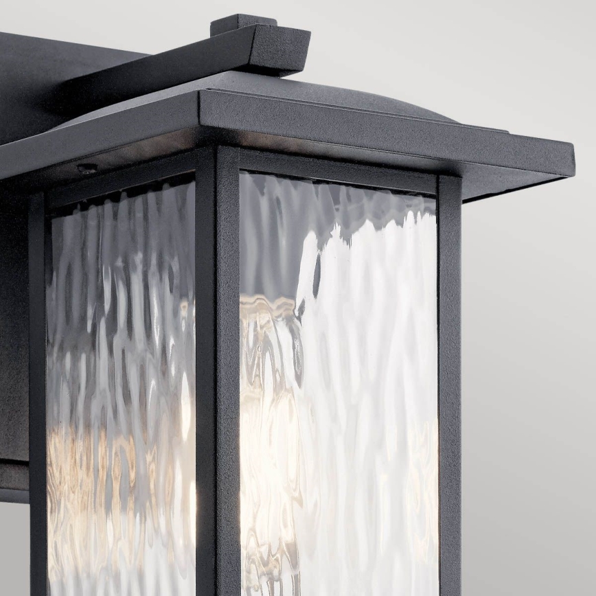 Kichler CAPPANNA S – ulkoseinävalaisin, 1x E27/60W/230V, IP44, musta