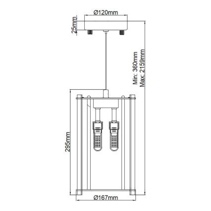 Kichler - LED Kylphuoneen kattokruunu johdossa CRYSTAL SKYE 2xG9/3W/230V IP44
