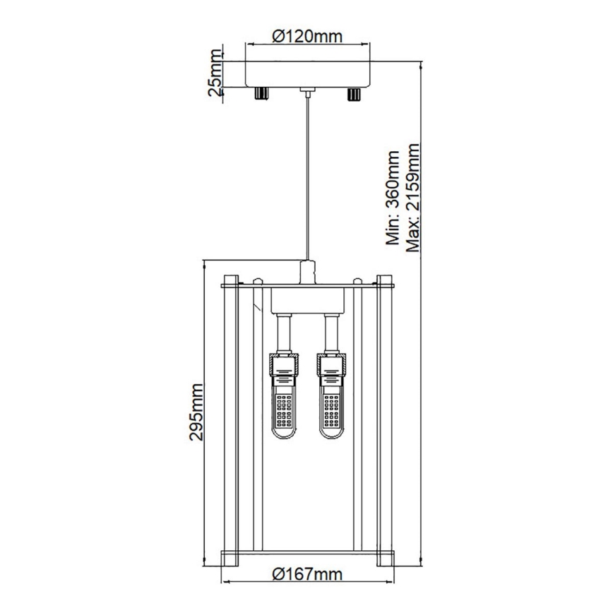 Kichler - LED Kylphuoneen kattokruunu johdossa CRYSTAL SKYE 2xG9/3W/230V IP44