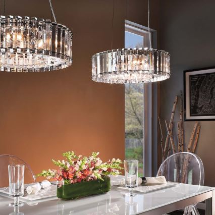 Kichler - LED Kylphuoneen kattokruunu johdossa CRYSTAL SKYE 8xG9/3W/230V IP44