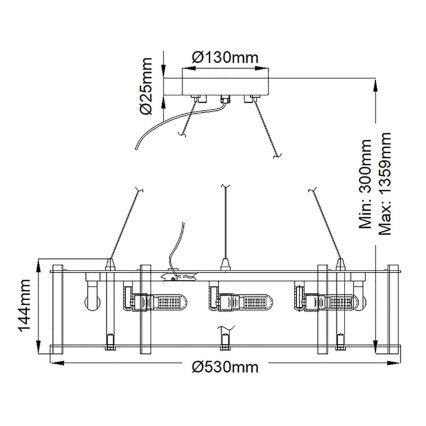 Kichler - LED Kylphuoneen kattokruunu johdossa CRYSTAL SKYE 8xG9/3W/230V IP44